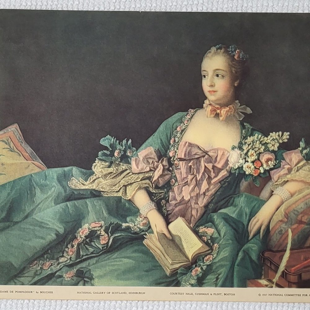 MADAME DE POMPADOUR by BOUCHER Treasures of Art Painting Print Scotland